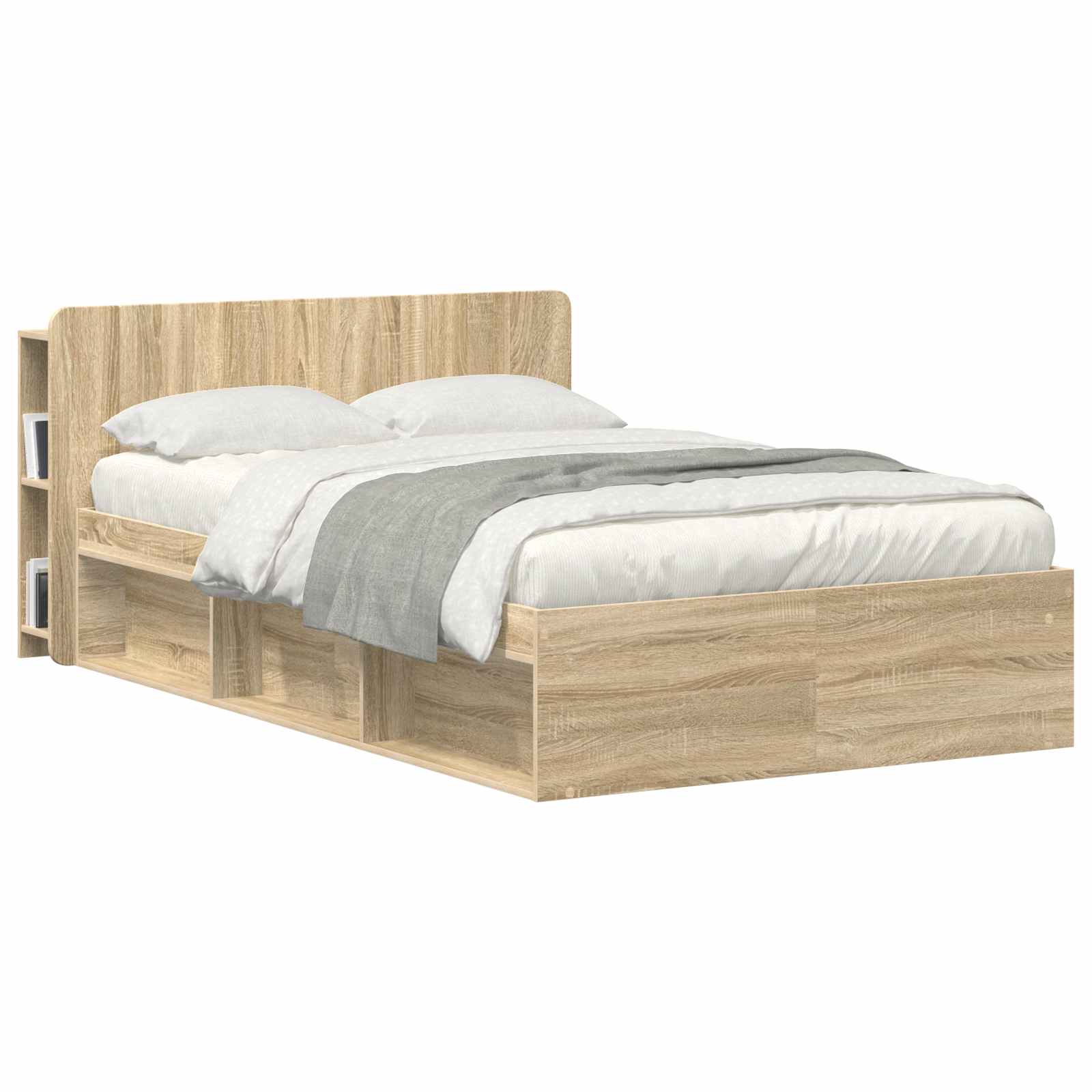 Kopfteil Schrank mit Speicher Sonoma Holzwerkstoff
