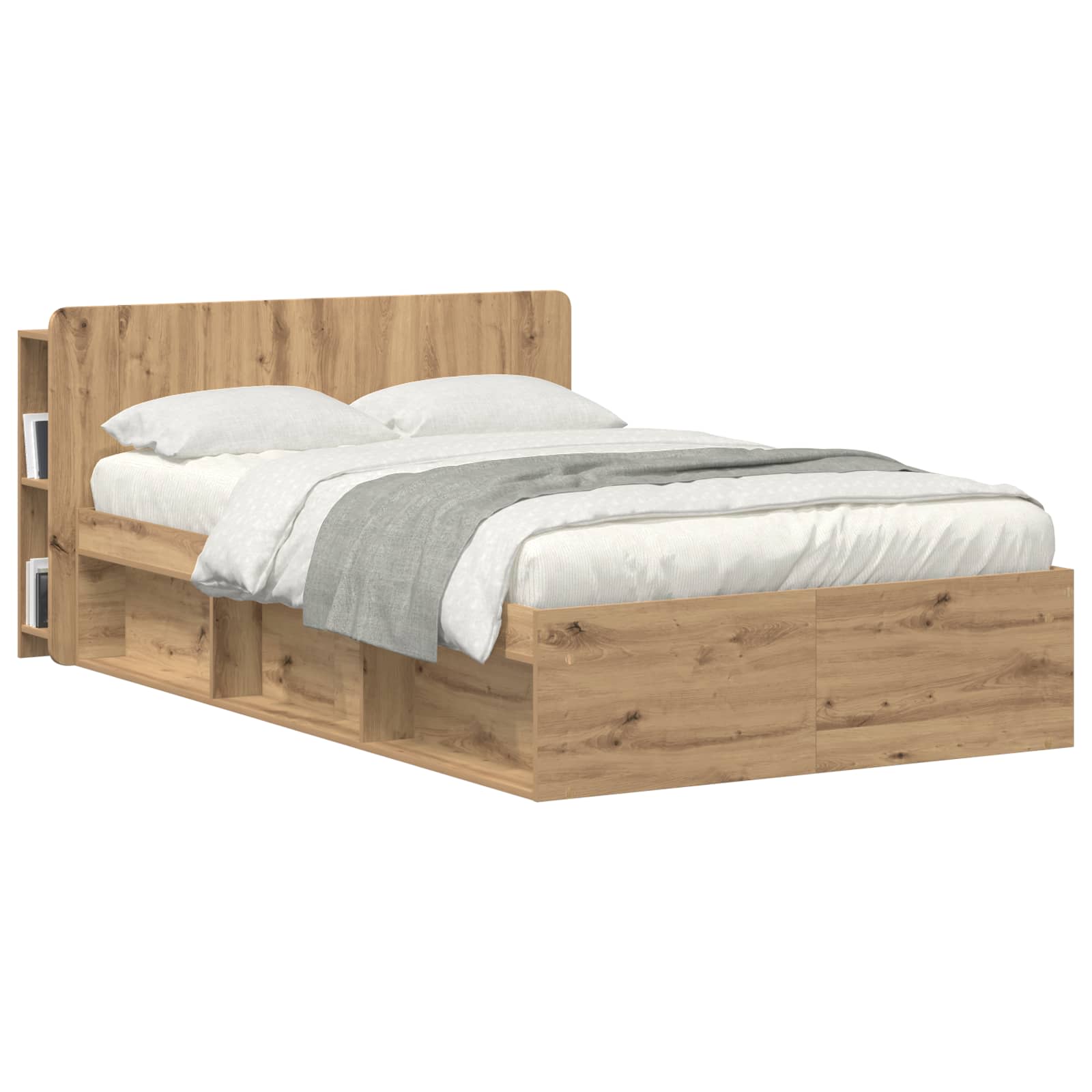 Kopfteil Schrank mit Speicher Artisan-Eiche Holzwerkstoff