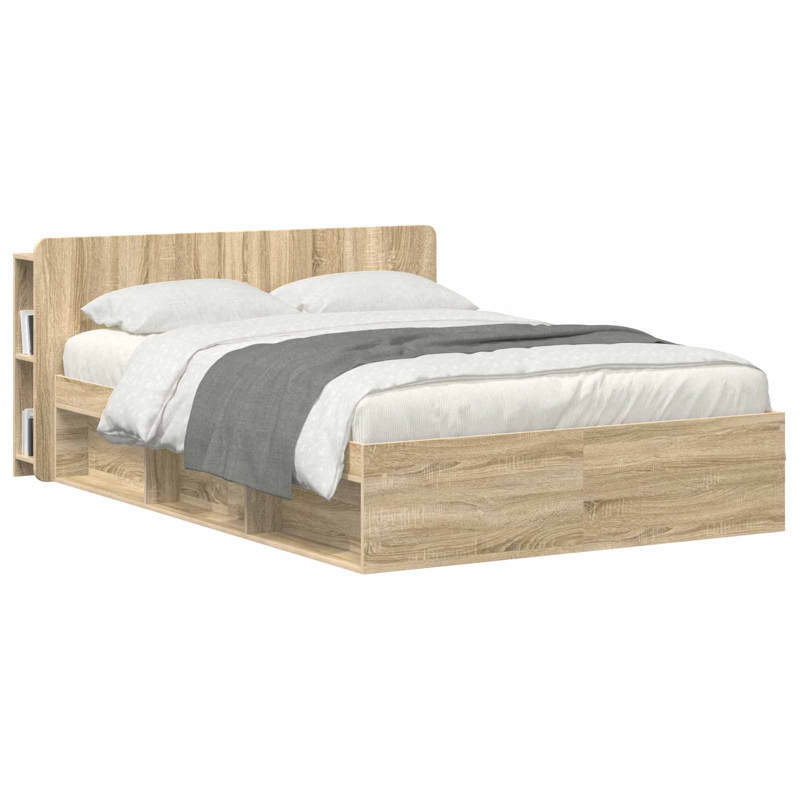 Kopfteil Schrank mit Speicher Sonoma-Eiche Holzwerkstoff