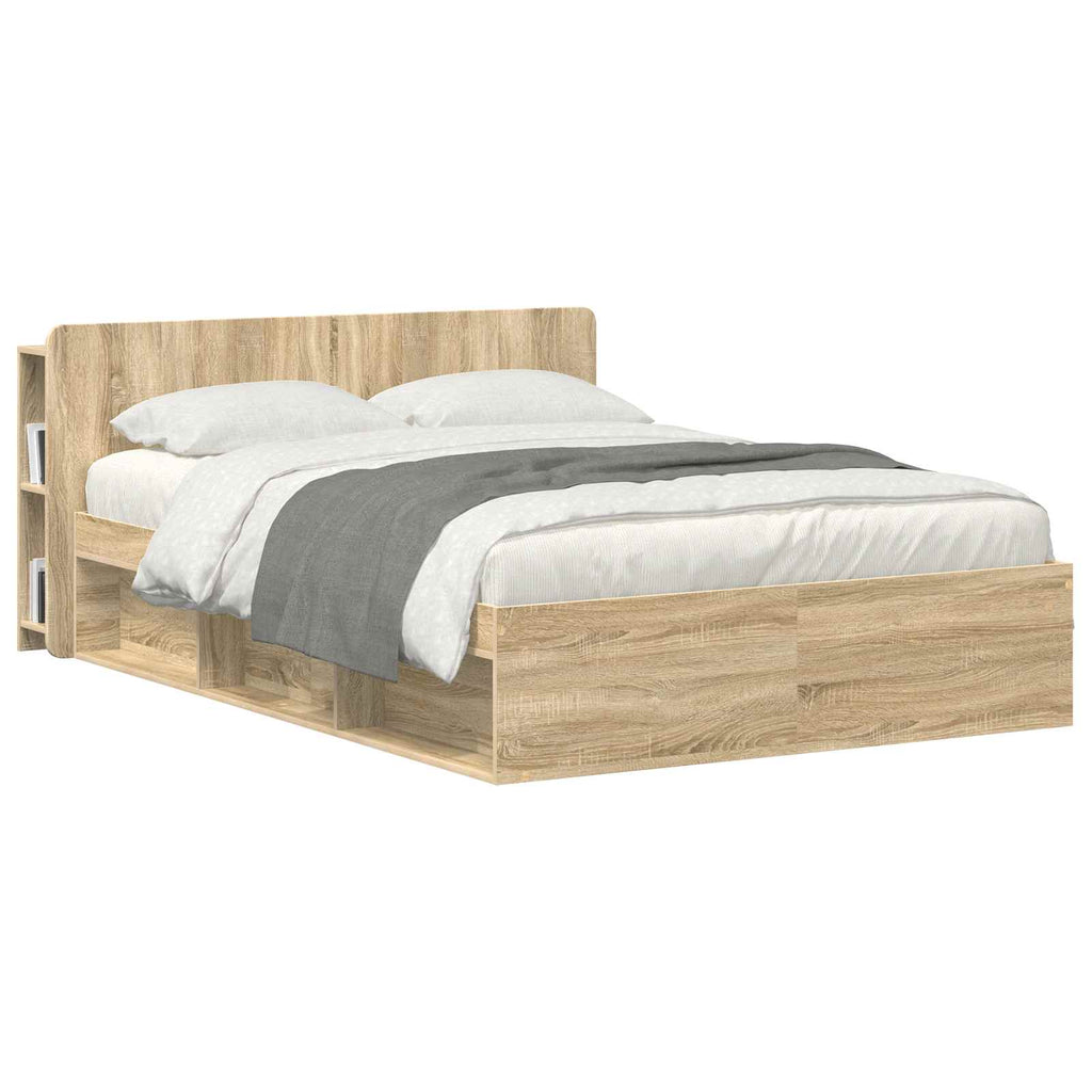 Kopfteil Schrank mit Speicher Sonoma-Eiche Holzwerkstoff