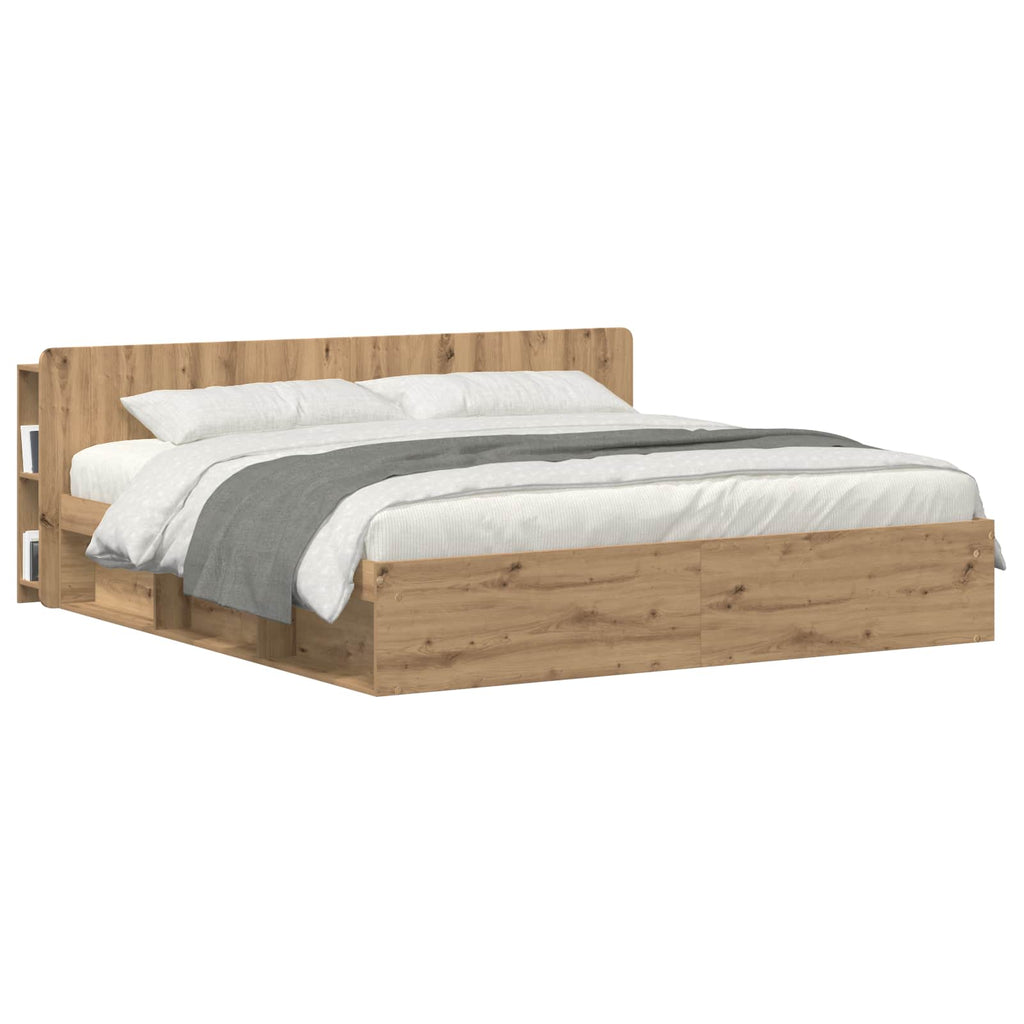Kopfteil Schrank mit Speicher Artisan-Eiche Holzwerkstoff
