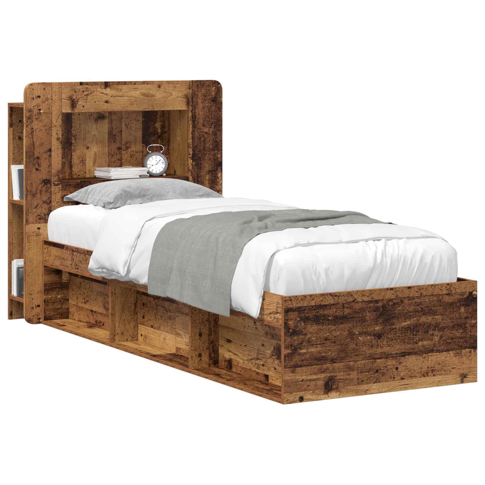 Kopfteil-Schrank mit Speicher Altholz Holzwerkstoff