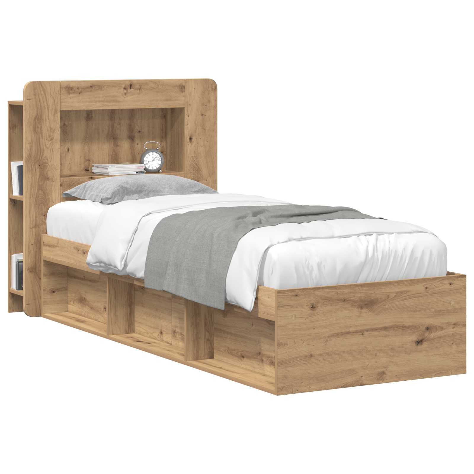 Kopfteil-Schrank mit Speicher Artisan-Eiche Holzwerkstoff