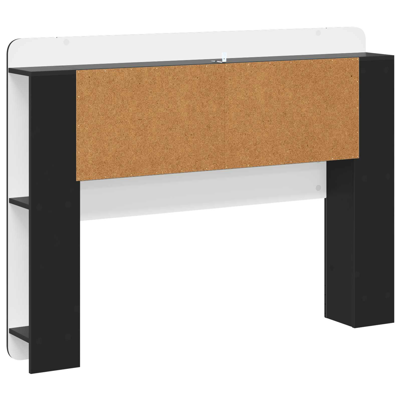 Kopfteil-Schrank mit Speicher Schwarz Holzwerkstoff