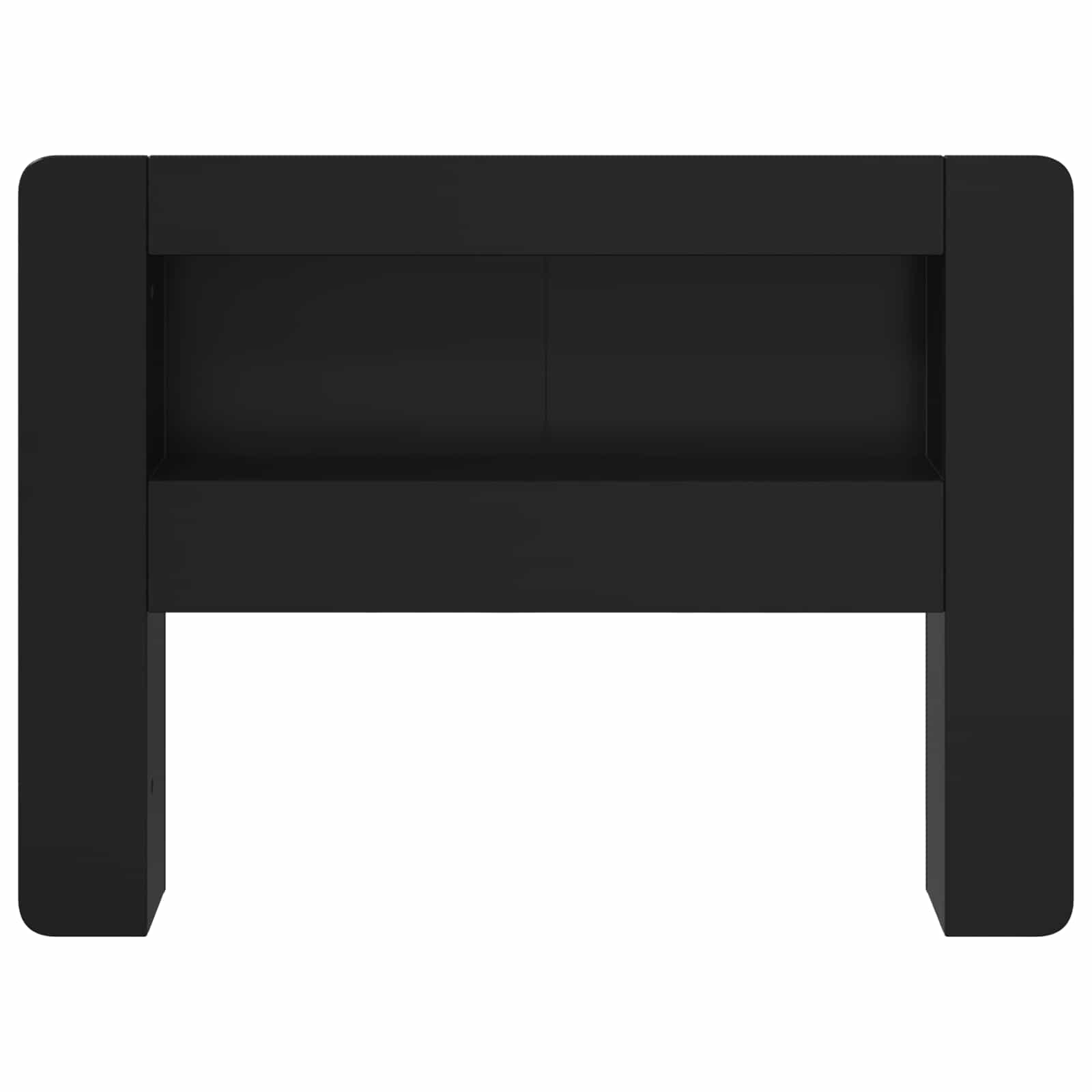Kopfteil-Schrank mit Speicher Schwarz Holzwerkstoff