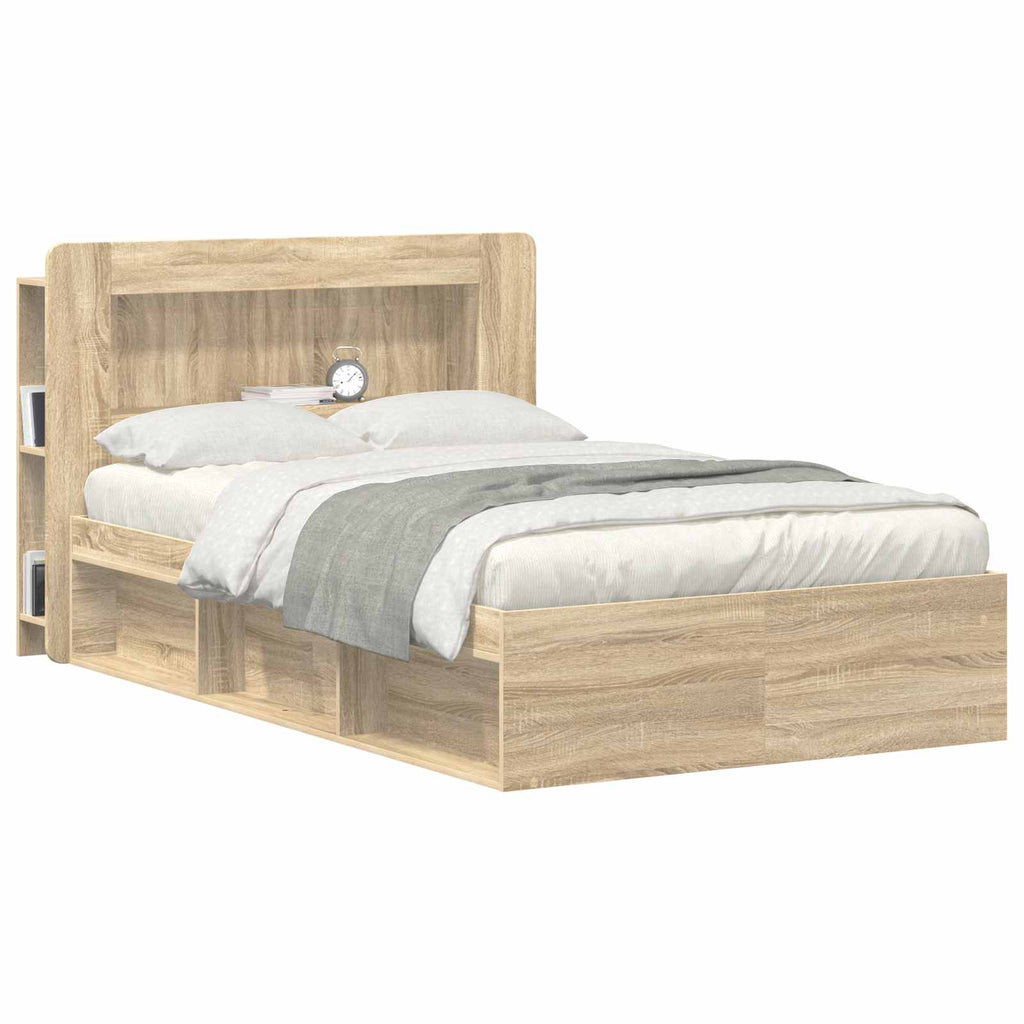 Kopfteil-Schrank mit Speicher Sonoma-Eiche Holzwerkstoff