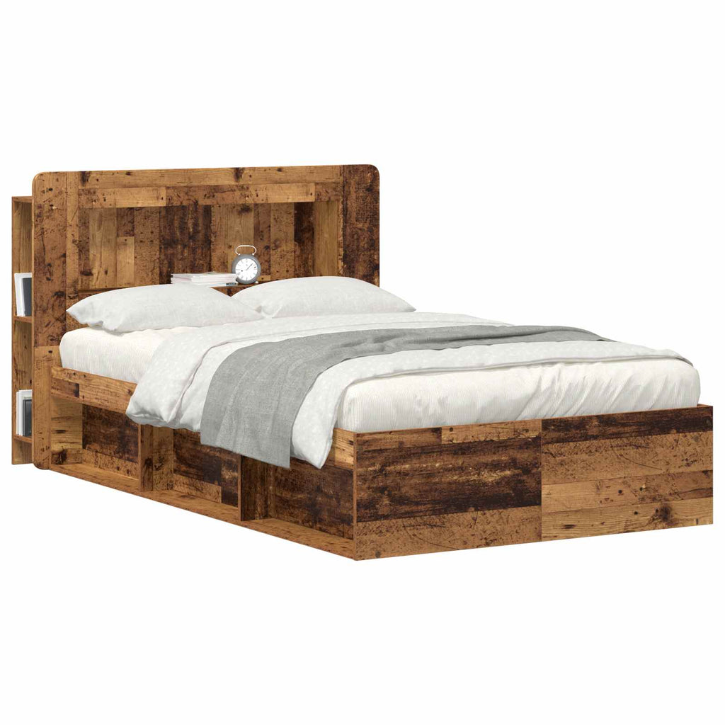 Kopfteil-Schrank mit Speicher Altholz Holzwerkstoff