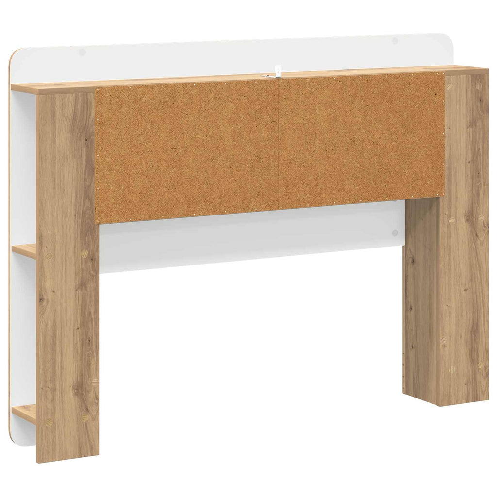 Kopfteil-Schrank mit Speicher Artisan-Eiche Holzwerkstoff