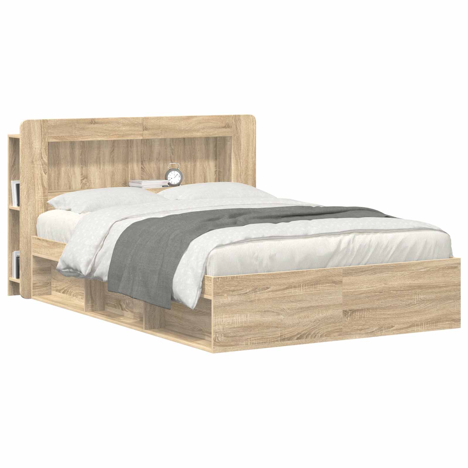 Kopfteil-Schrank mit Speicher Sonoma-Eiche Holzwerkstoff