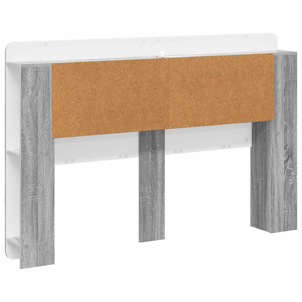 Kopfteil-Schrank mit Speicher Graues Sonoma Holzwerkstoff