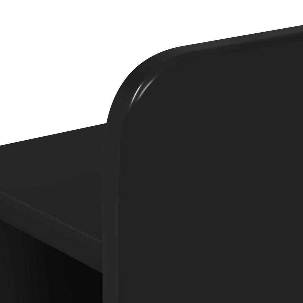 Kopfteil-Schrank mit Speicher Schwarz Holzwerkstoff