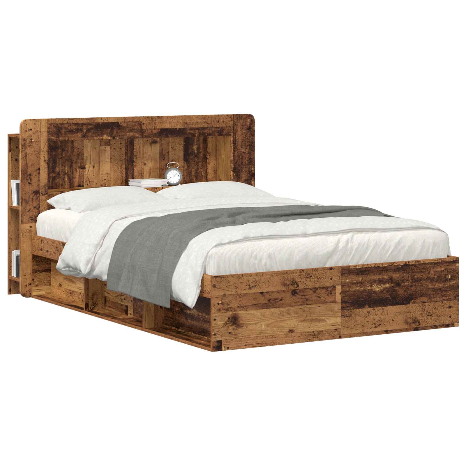 Kopfteil-Schrank mit Speicher Altholz Holzwerkstoff