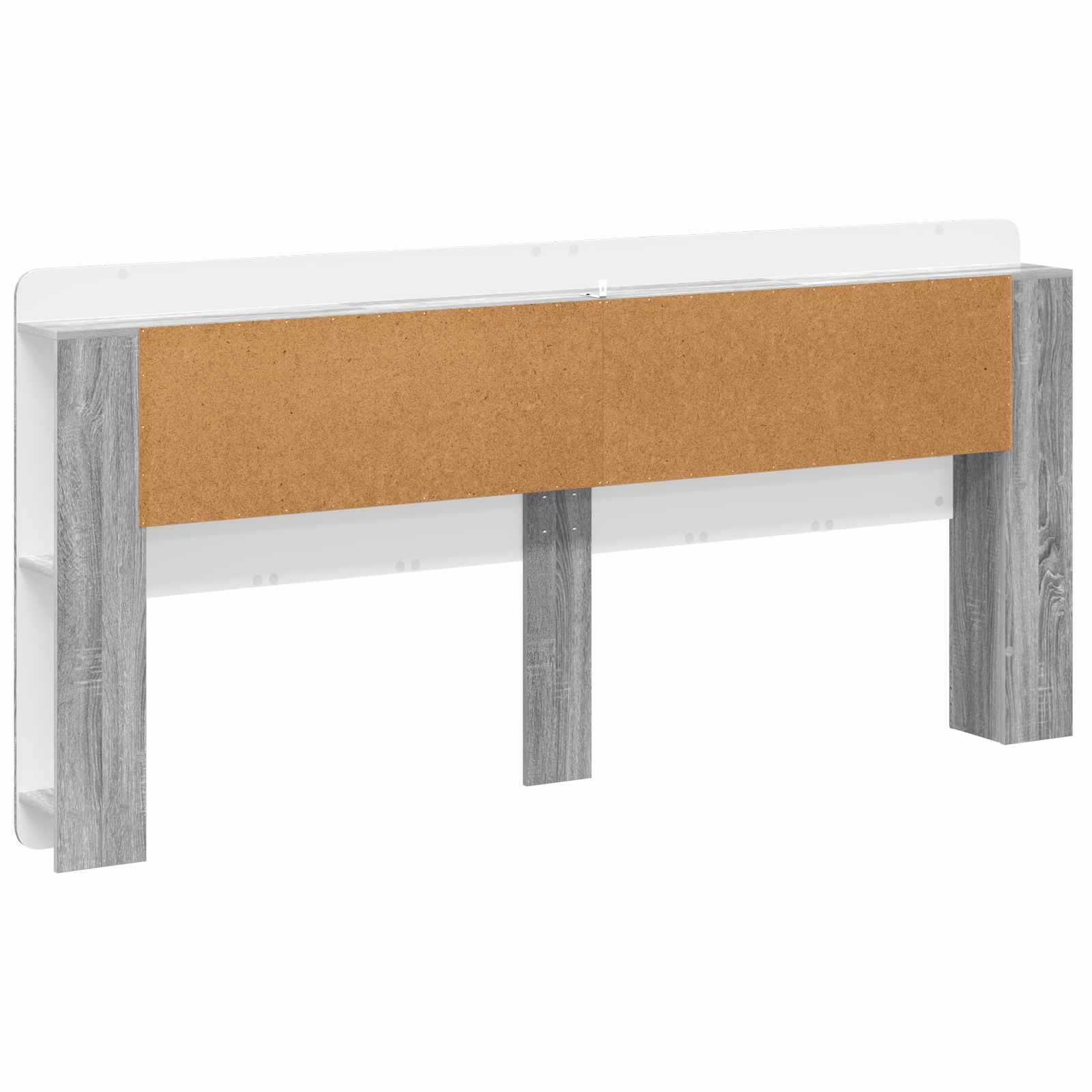 Kopfteil-Schrank mit Speicher Graues Sonoma Holzwerkstoff