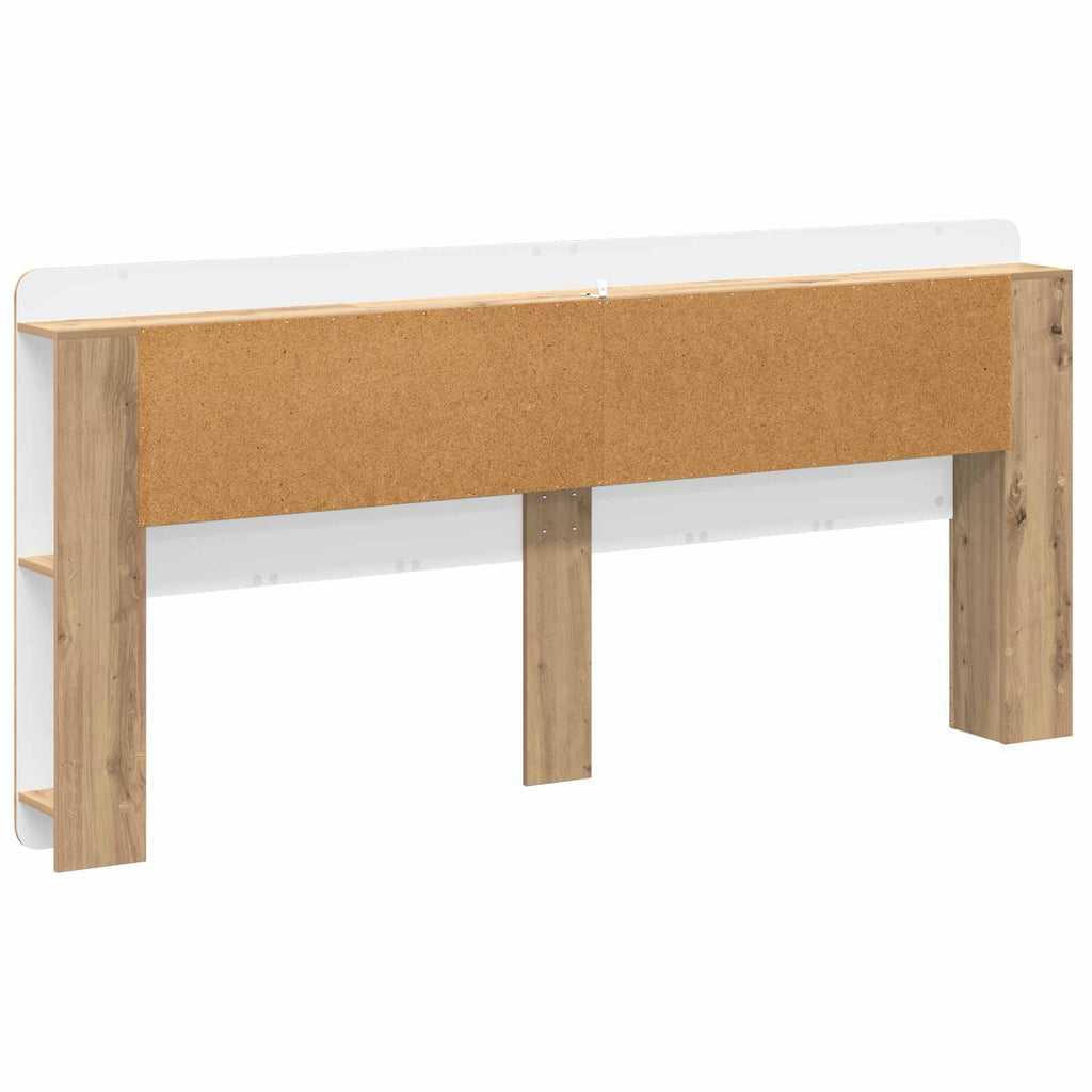 Kopfteil-Schrank mit Speicher Artisan-Eiche Holzwerkstoff