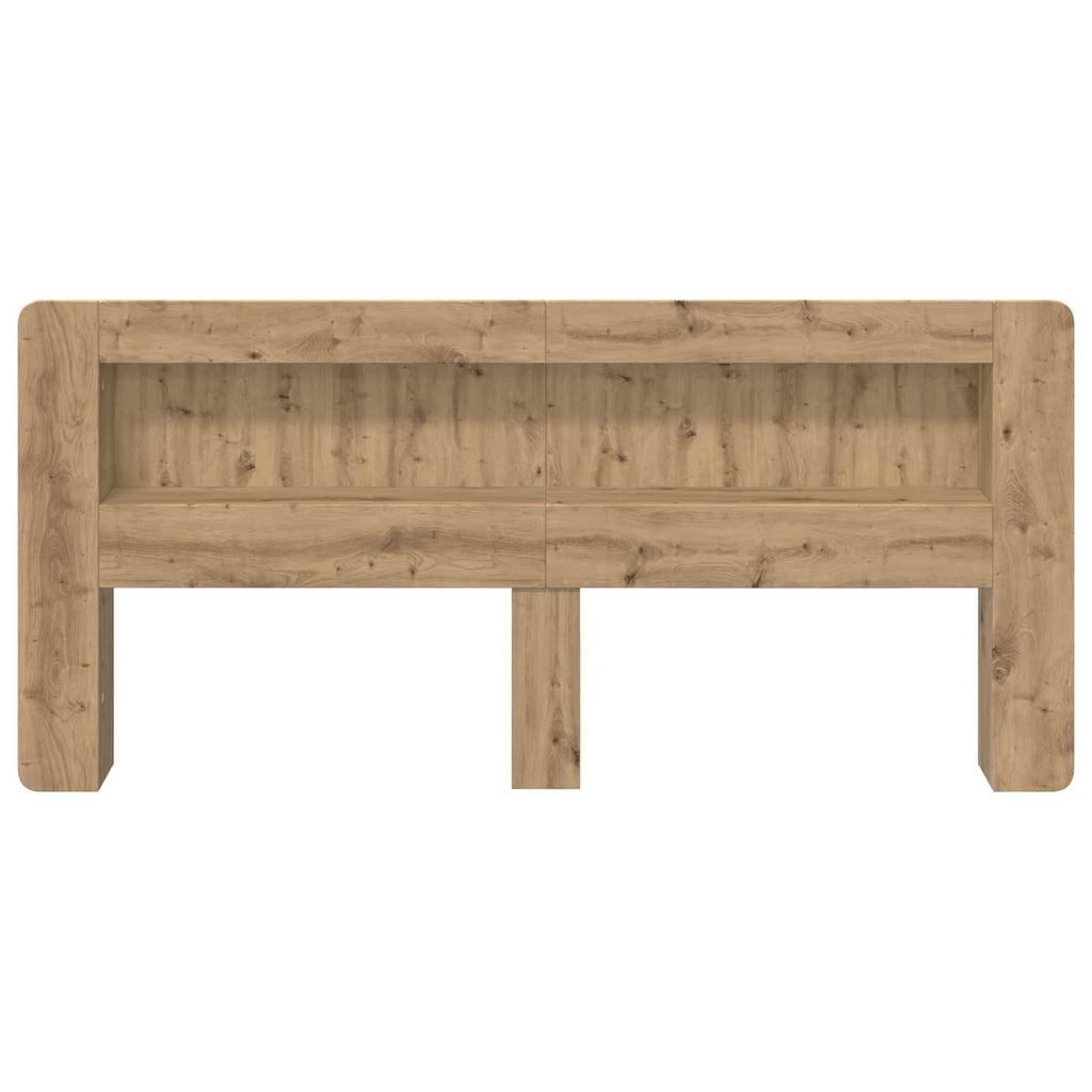 Kopfteil-Schrank mit Speicher Artisan-Eiche Holzwerkstoff