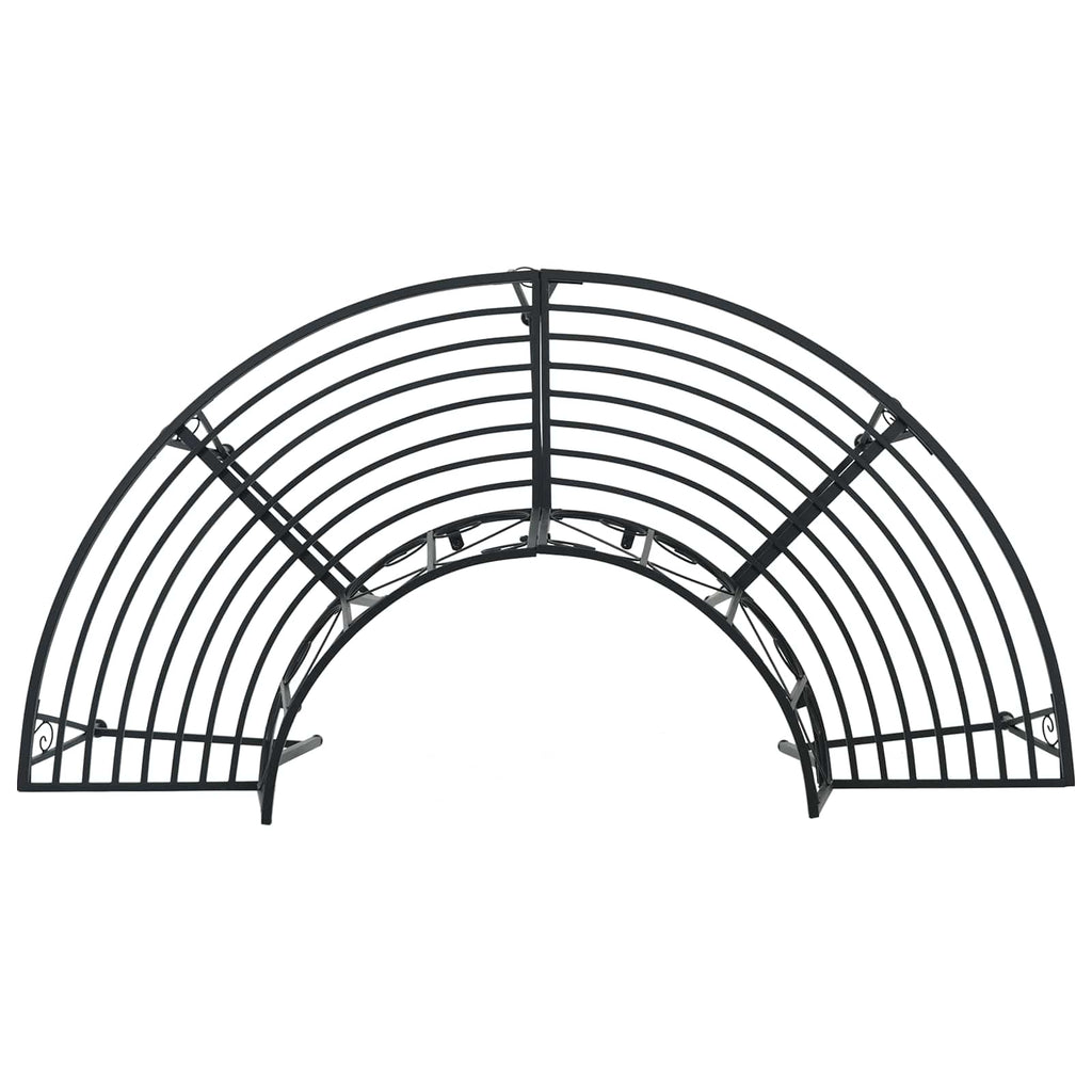 Baumbank 4-Sitzanzahl 160 x 80 x 89 cm Stahl Schwarz