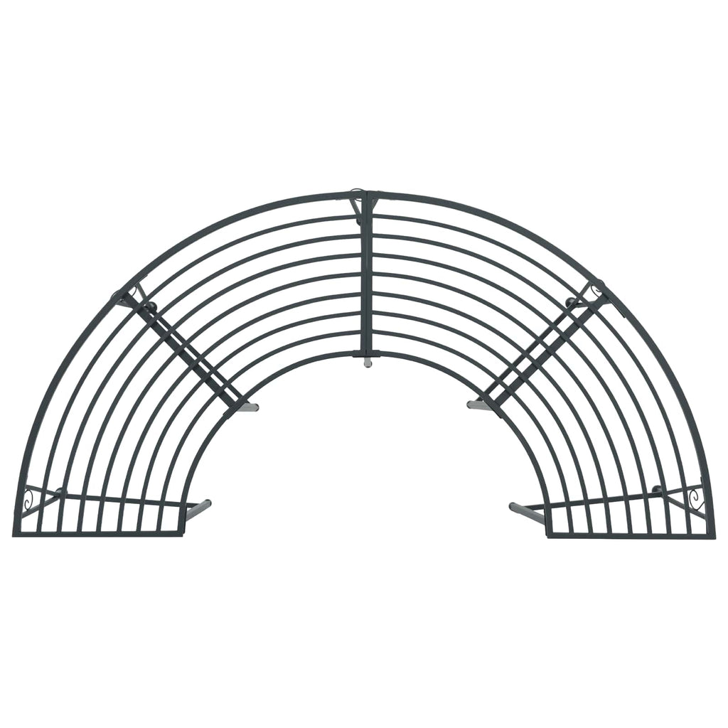 Baumbank 4-Sitzanzahl 160 x 80 x 44 cm Stahl Silber Grau