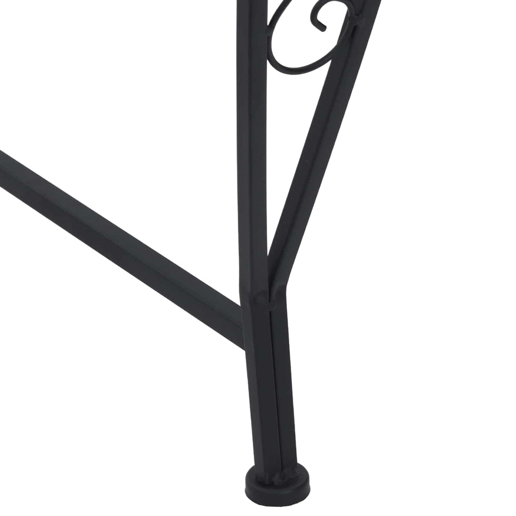 Baumbank 4-Sitzanzahl 160 x 80 x 44 cm Stahl Schwarz