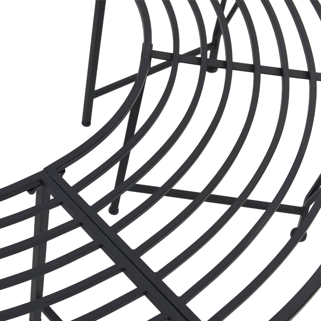 Baumbank 4-Sitzanzahl 160 x 80 x 44 cm Stahl Schwarz