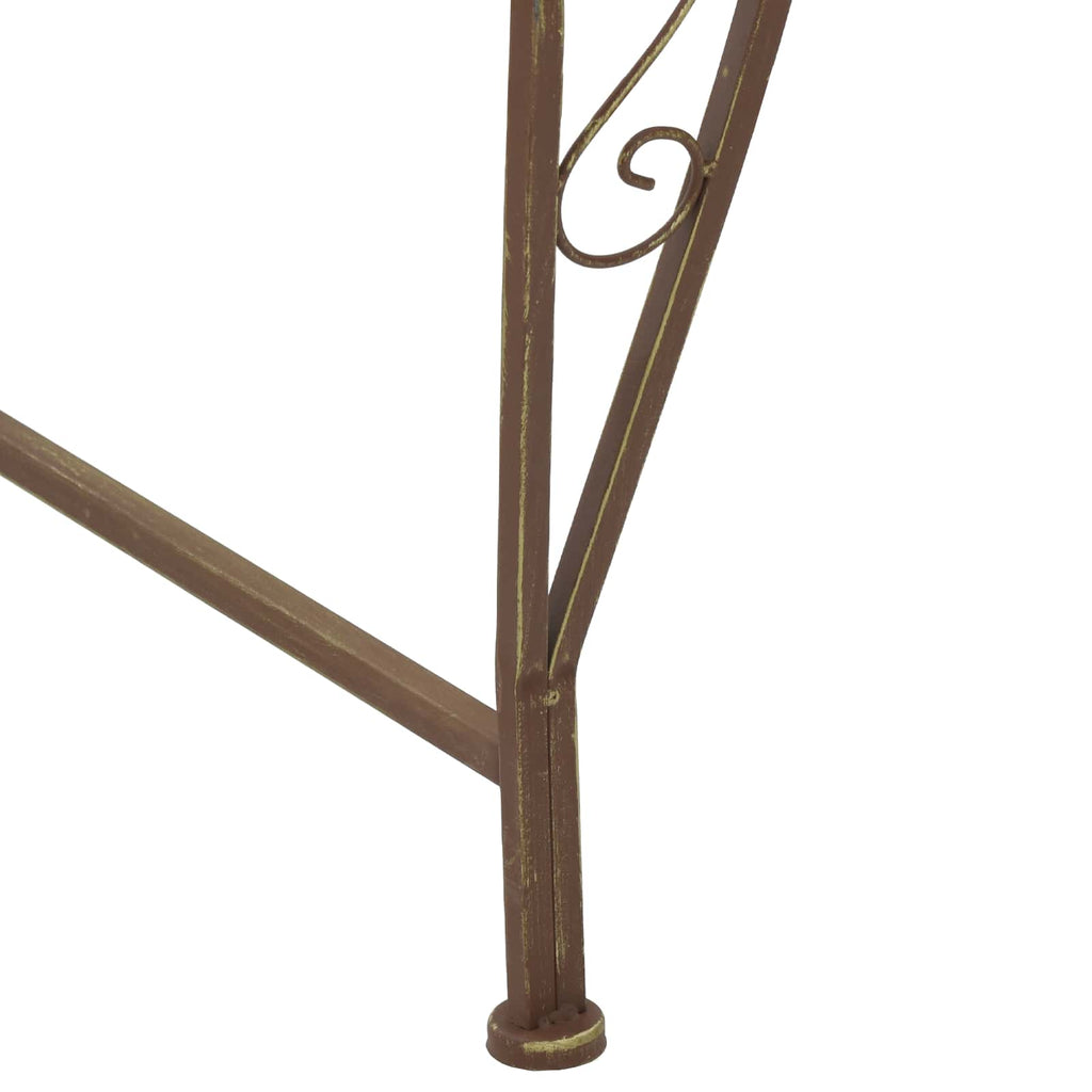 Baumbank 8-Sitzanzahl Ø 160 x 44 cm Stahl Antikbraun Rund