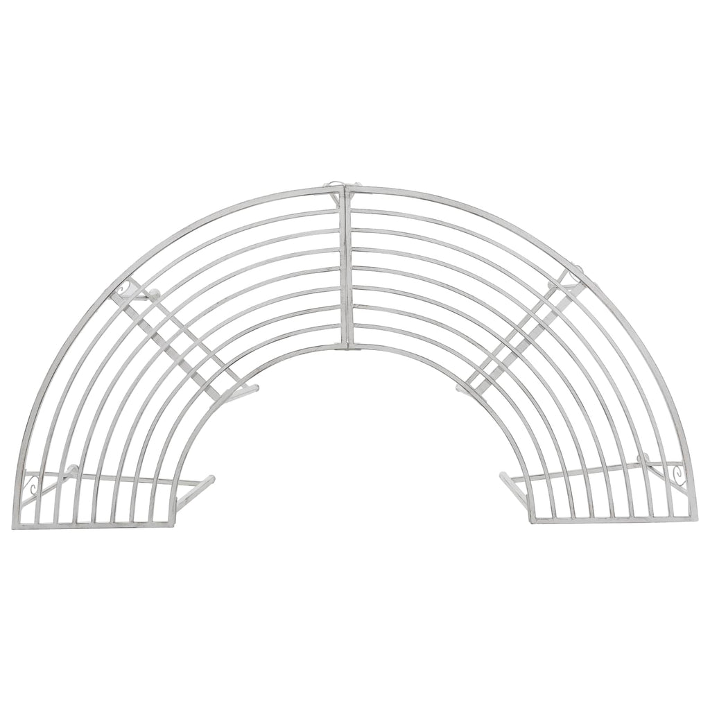 Baumbank 4-Sitzanzahl 160 x 80 x 44 cm Stahl Antik Weiß