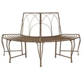 Baumbank 4-Sitzanzahl 160 x 80 x 89 cm Stahl Antikbraun
