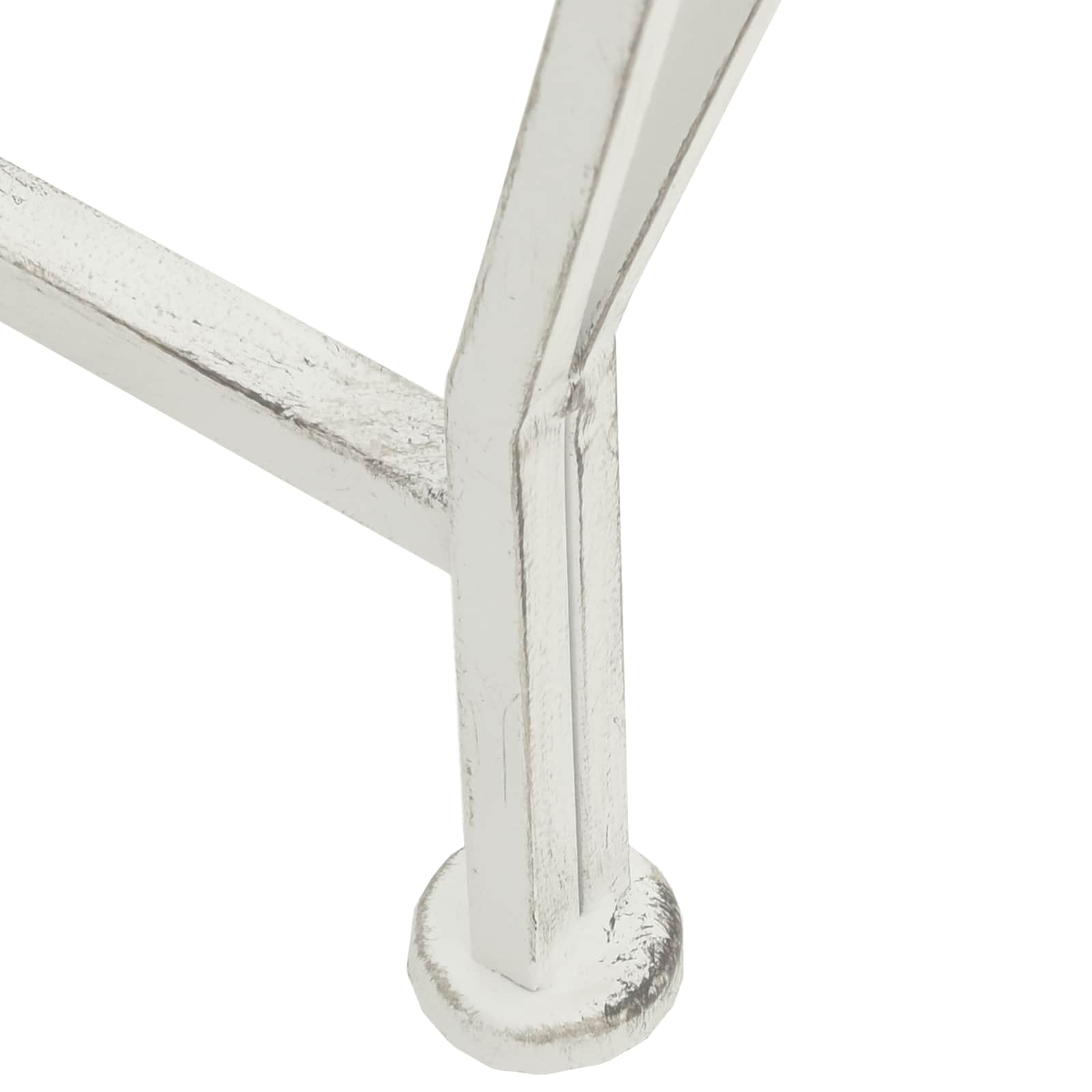 Baumbank 8-Sitzanzahl Ø 160 x 89 cm Stahl Antik Weiß Rund
