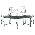 Baumbank 4-Sitzanzahl 160 x 80 x 89 cm Stahl Silber Grau