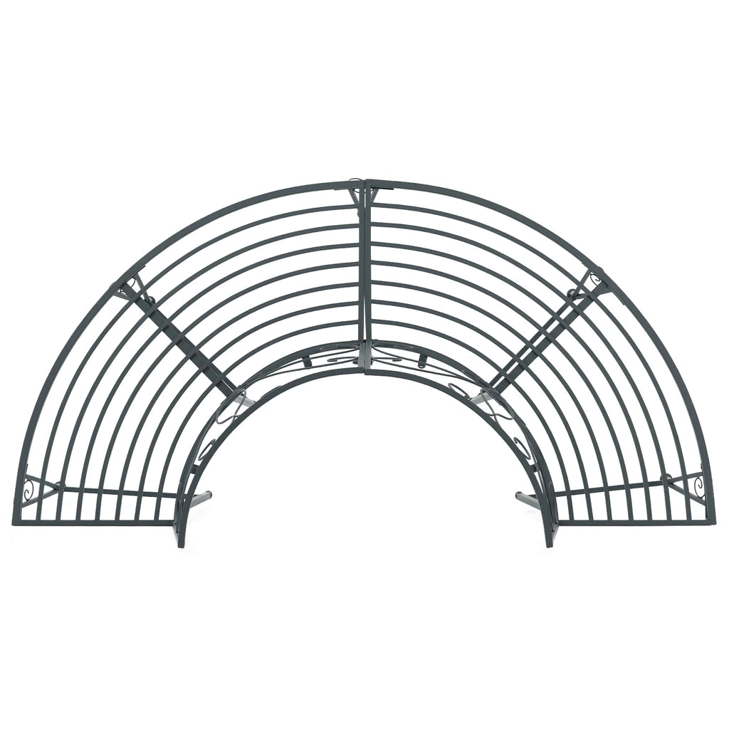 Baumbank 4-Sitzanzahl 160 x 80 x 89 cm Stahl Silber Grau