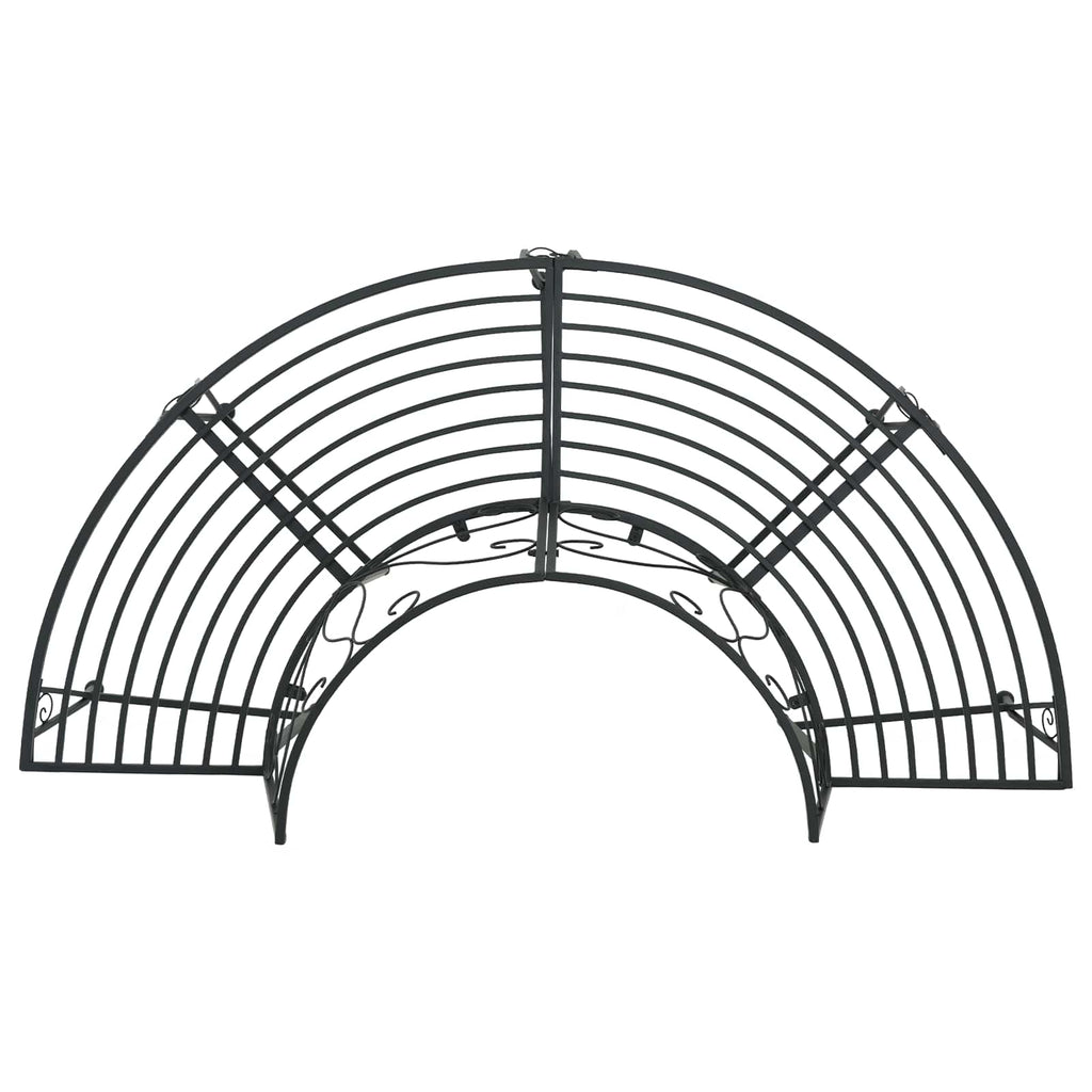 Baumbank 4-Sitzanzahl 160 x 80 x 89 cm Stahl Schwarz