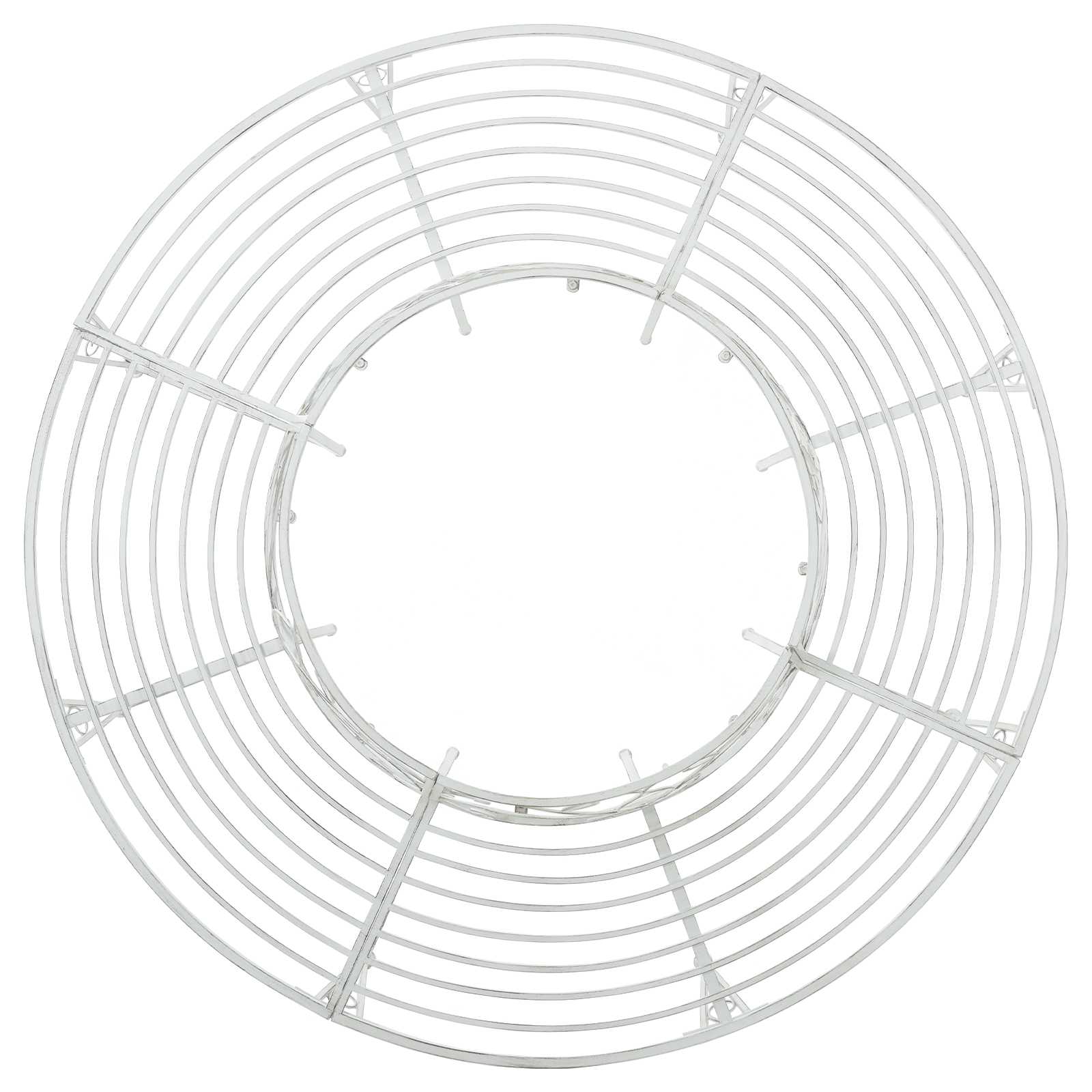 Baumbank 8-Sitzanzahl Ø 160 x 89 cm Stahl Antik Weiß Rund