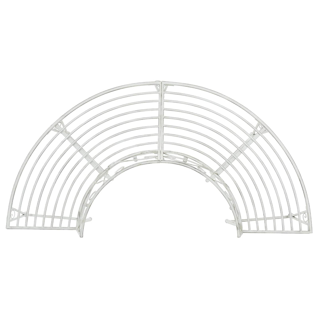 Baumbank 4-Sitzanzahl 160 x 80 x 89 cm Stahl Antik Weiß