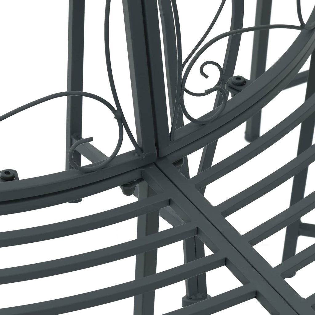 Baumbank 4-Sitzanzahl 160 x 80 x 89 cm Stahl Silber Grau