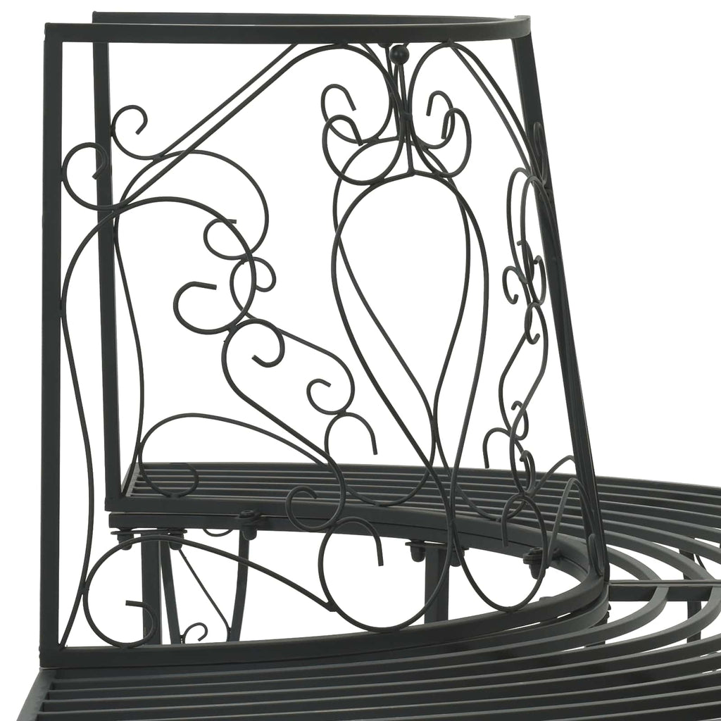 Baumbank 4-Sitzanzahl 160 x 80 x 89 cm Stahl Schwarz