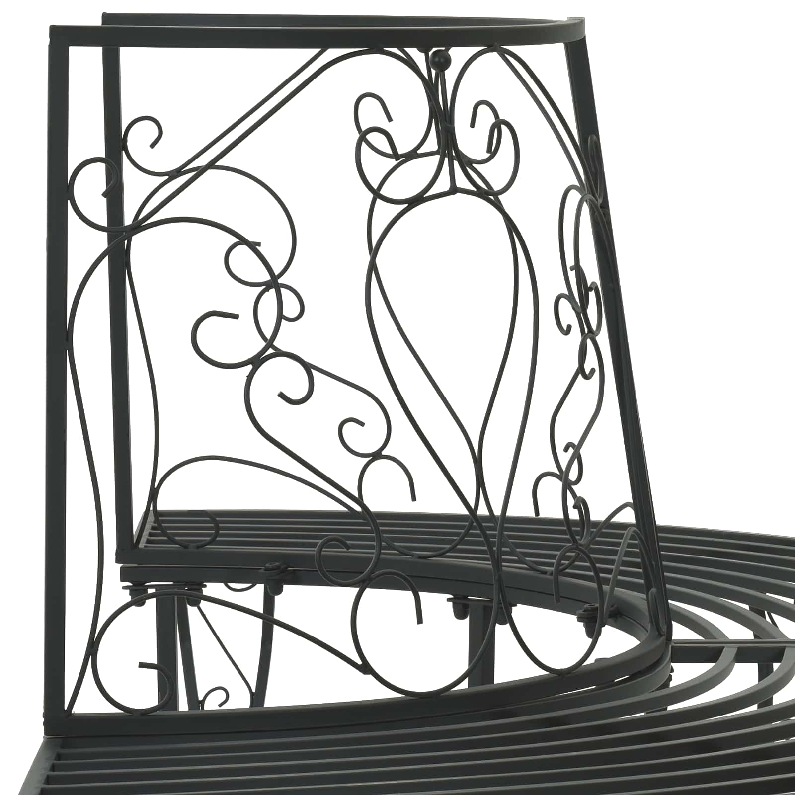 Baumbank 4-Sitzanzahl 160 x 80 x 89 cm Stahl Schwarz