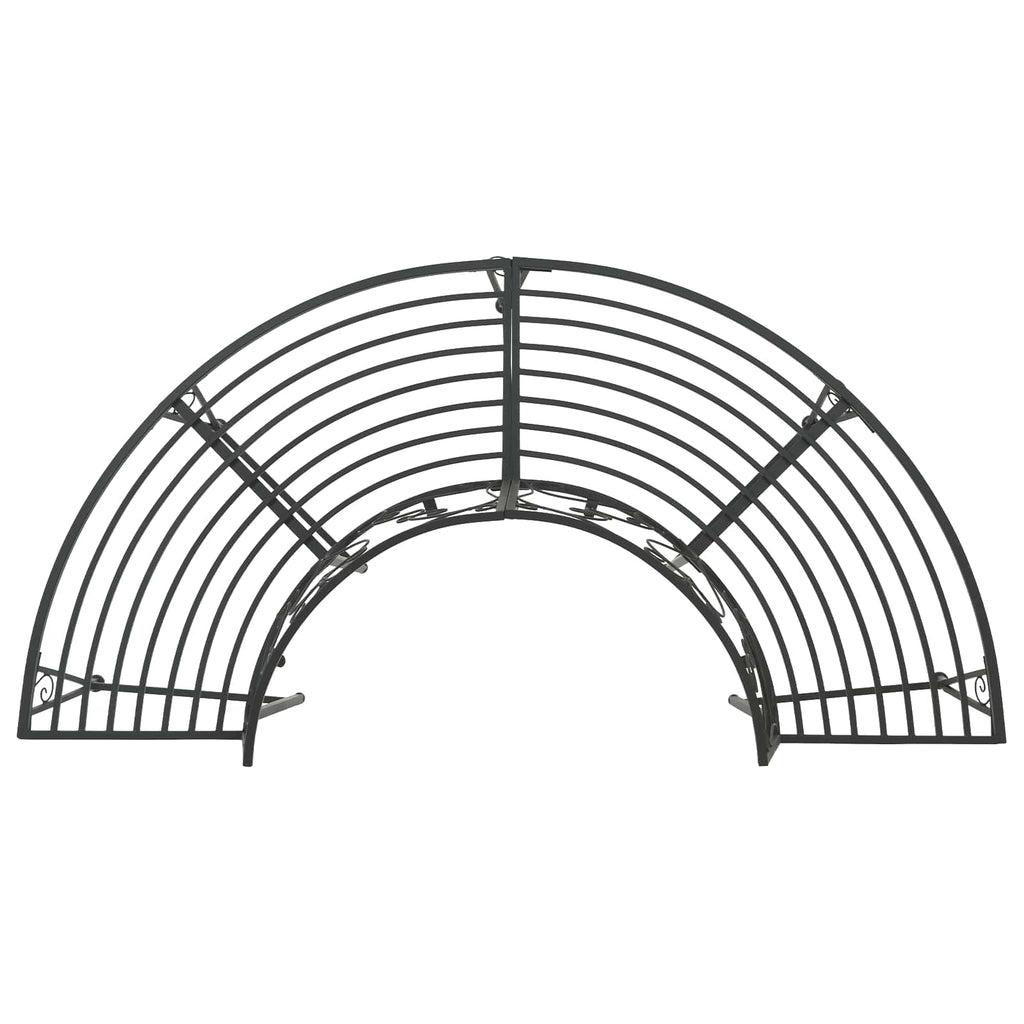 Baumbank 4-Sitzanzahl 160 x 80 x 89 cm Stahl Schwarz