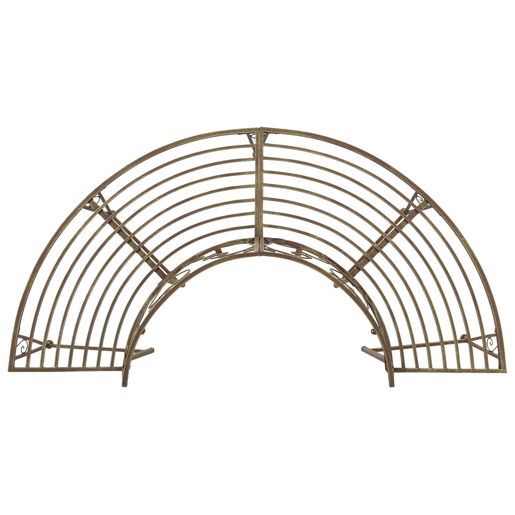 Baumbank 4-Sitzanzahl 160 x 80 x 89 cm Stahl Antikbraun
