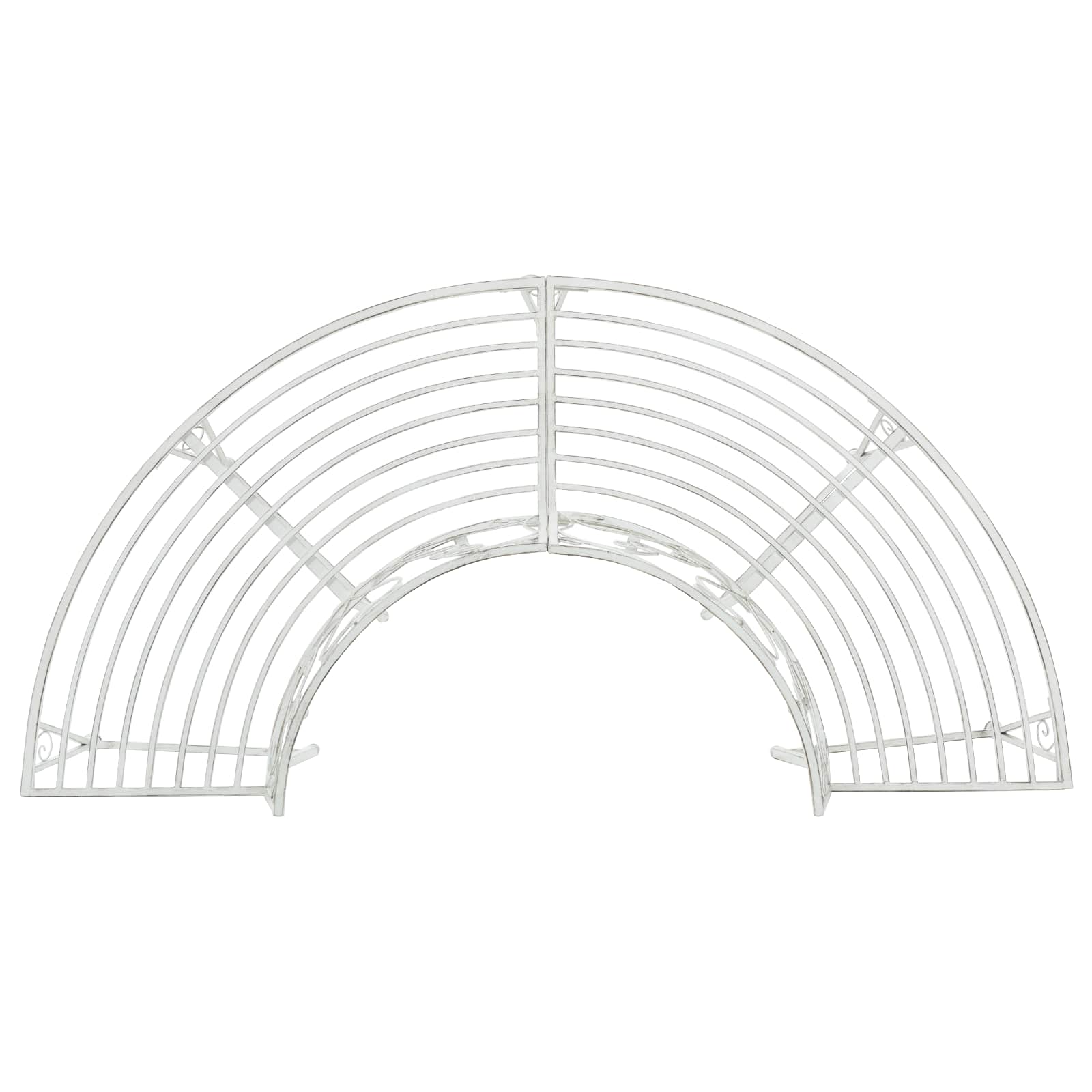 Baumbank 4-Sitzanzahl 160 x 80 x 89 cm Stahl Antik Weiß
