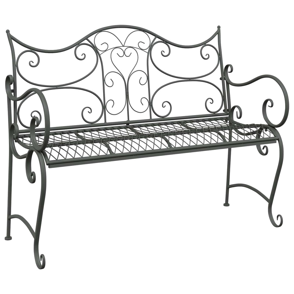 Gartenbank 2-Sitzanzahl 114 x 56,5 x 90 cm Stahl Silber Grau