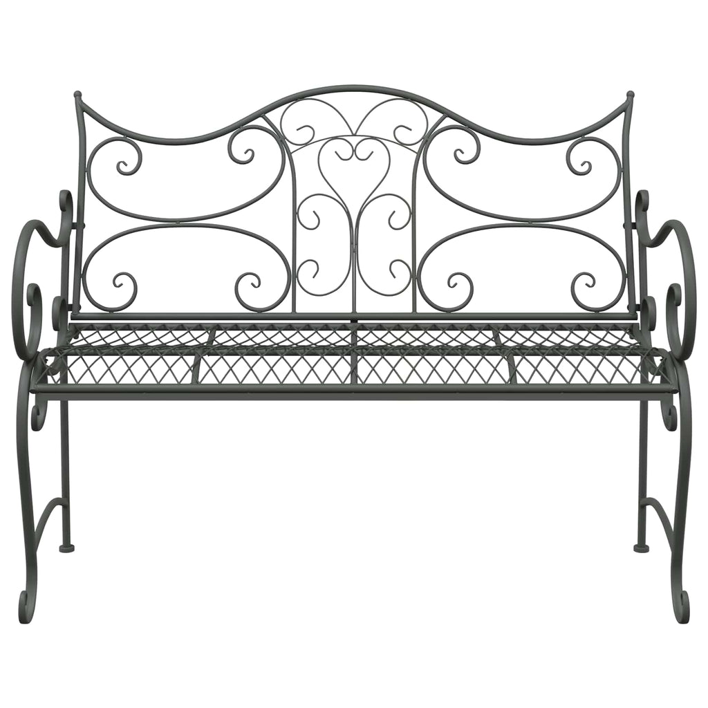 Gartenbank 2-Sitzanzahl 114 x 56,5 x 90 cm Stahl Silber Grau