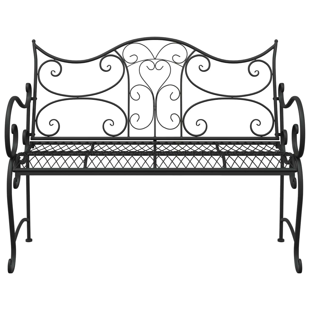 Gartenbank 2-Sitzanzahl 114 x 56,5 x 90 cm Stahl Schwarz