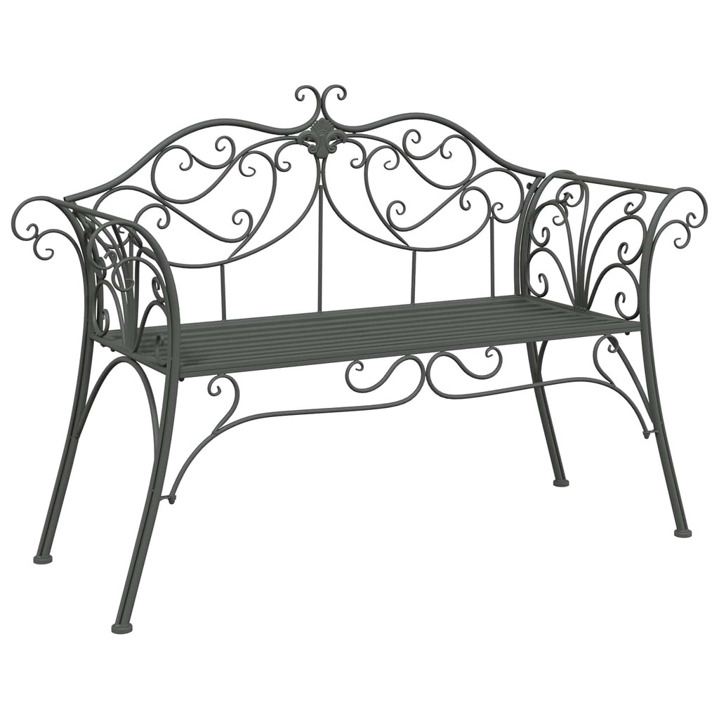 Gartenbank 2-Sitzanzahl 130 x 47 x 90 cm Stahl Silber Grau