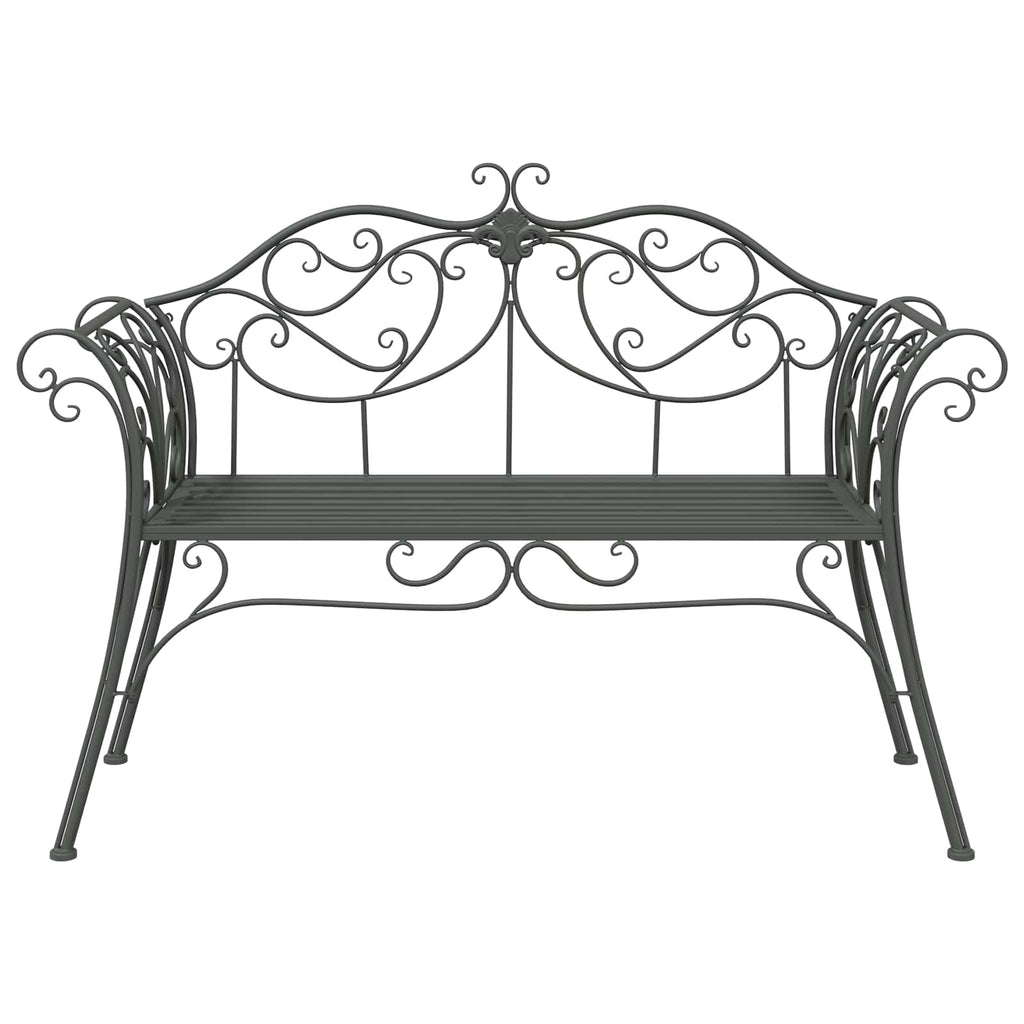 Gartenbank 2-Sitzanzahl 130 x 47 x 90 cm Stahl Silber Grau