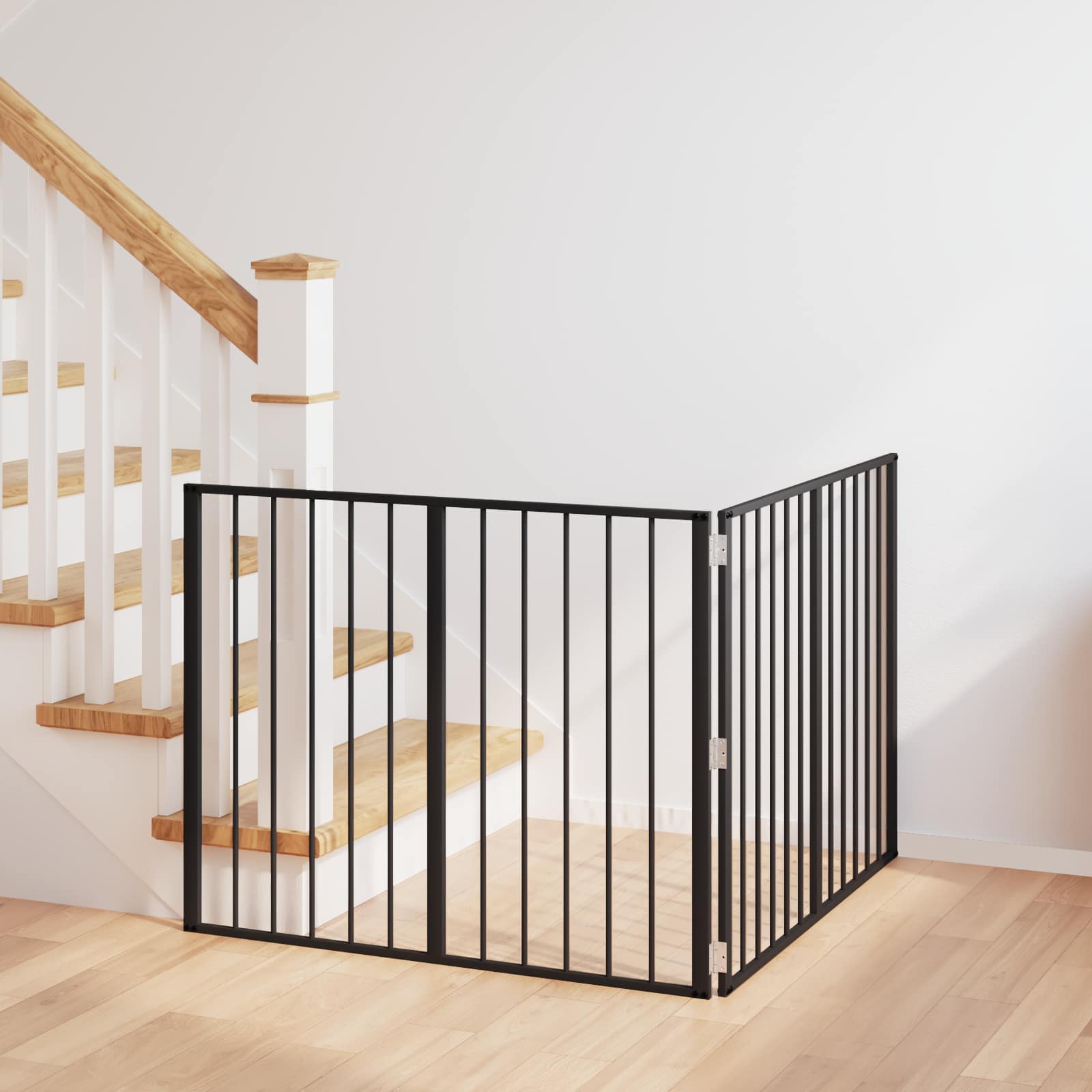 Hundetor 2 pcs Schwarz 100 x 80 cm Verzinkter Stahl