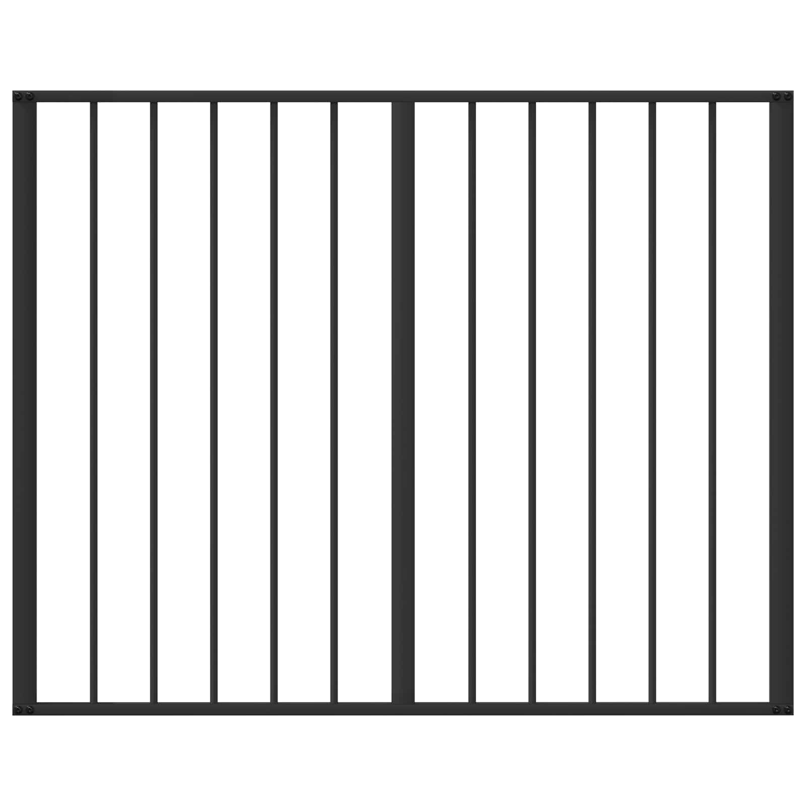 Hundetor 2 pcs Schwarz 100 x 80 cm Verzinkter Stahl