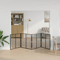 Hundetor 4 pcs Schwarz 100 x 80 cm Verzinkter Stahl