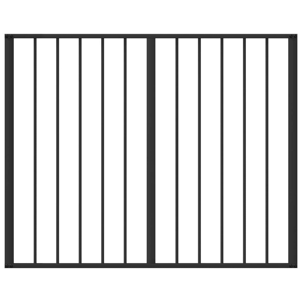 Hundetor 6 pcs Schwarz 100 x 80 cm Verzinkter Stahl
