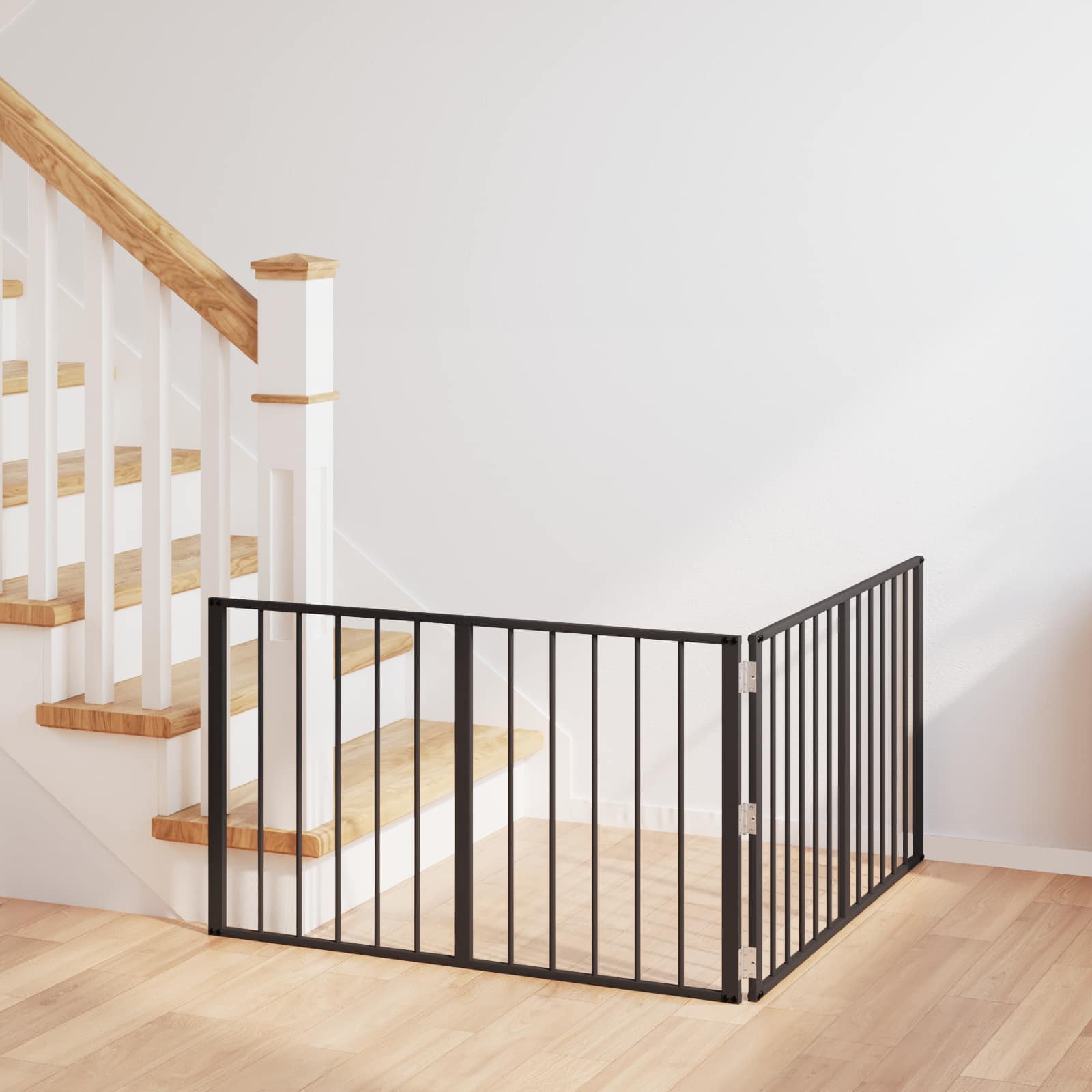 Hundetor 2 pcs Schwarz 100 x 60 cm Verzinkter Stahl