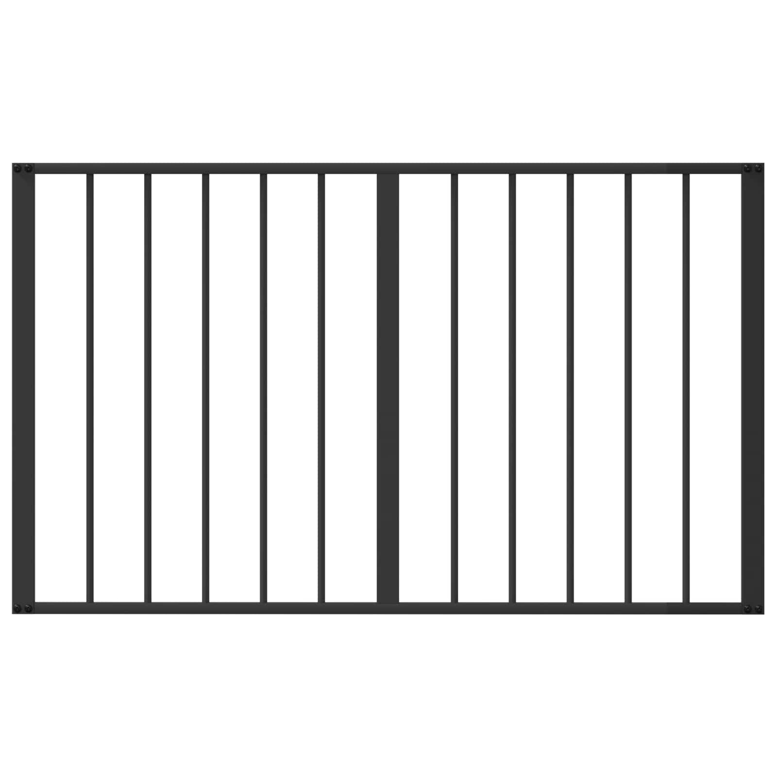 Hundetor 2 pcs Schwarz 100 x 60 cm Verzinkter Stahl