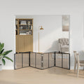Hundetor 4 pcs Schwarz 100 x 60 cm Verzinkter Stahl